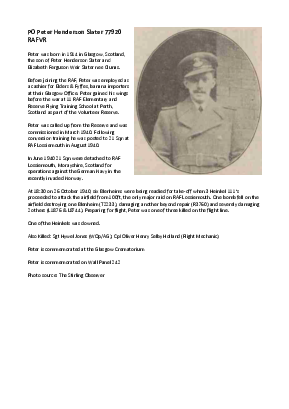A preview of a PDF biography for Slater, Peter Henderson